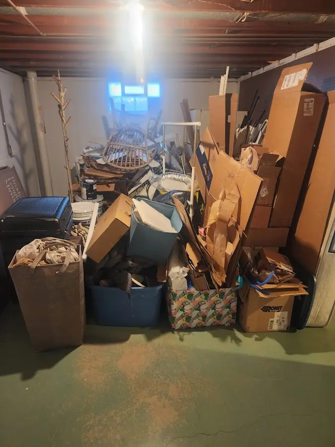 Roll-off dumpster container at job site for Concrete Dumpster Rental in Fairview Heights